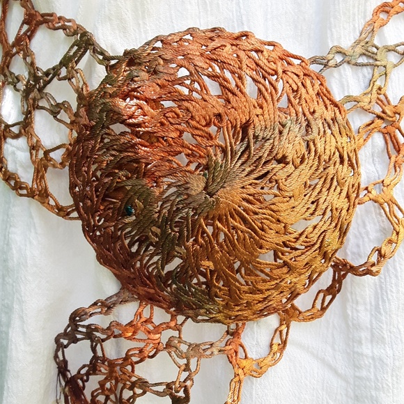 Vintage Bohemian Boho Crochet Woven Belt Copper wires Wide Belt main image 9